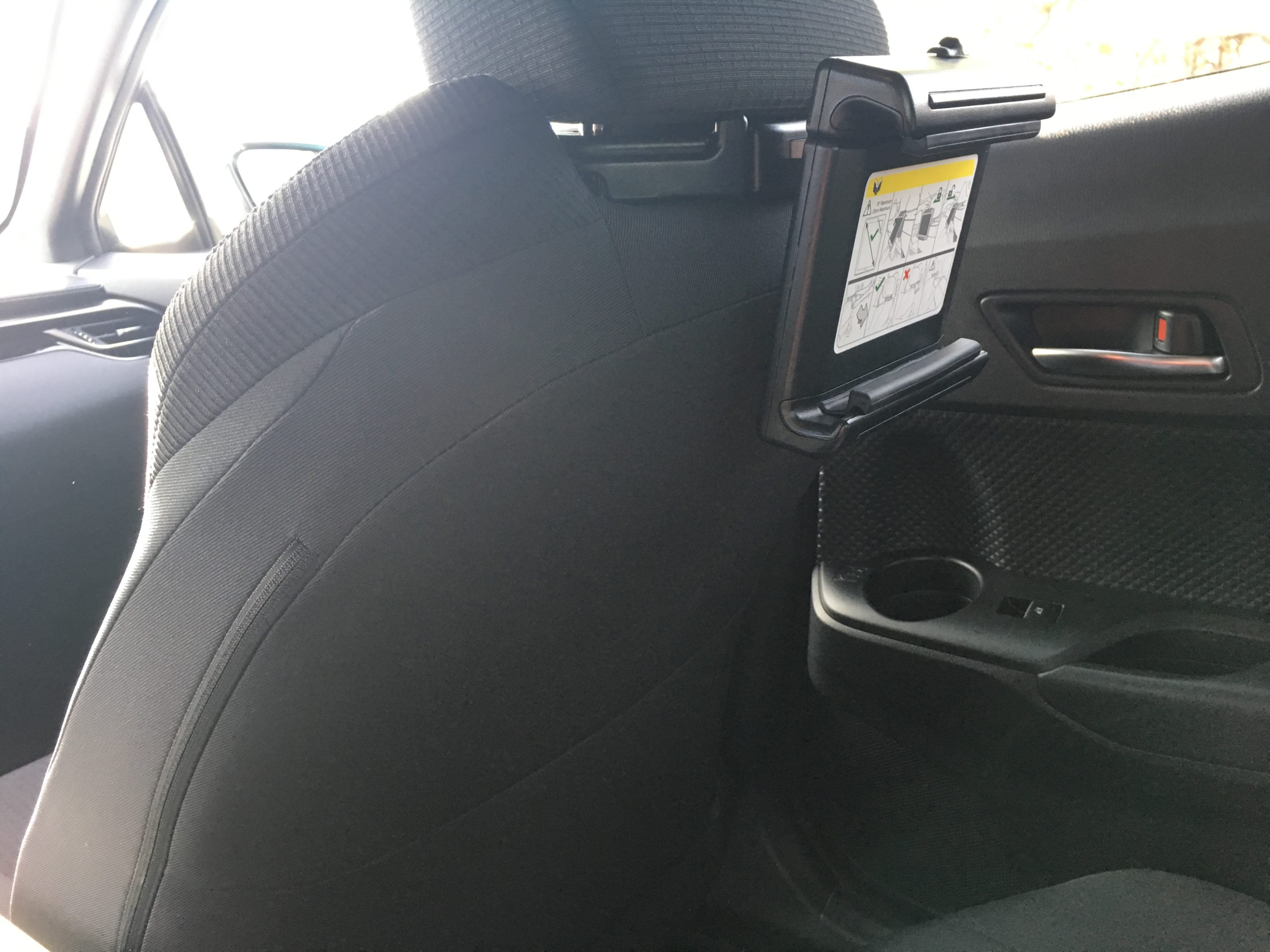 Toyota black cloth interior device holder