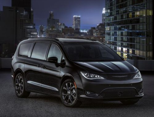 black sporty minivan tricked out