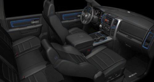bright blue dodge pickup