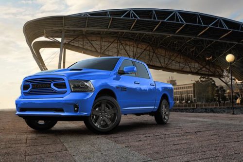 bright blue RAM special edition pickup