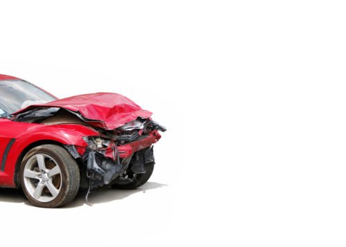 crashed vehicle