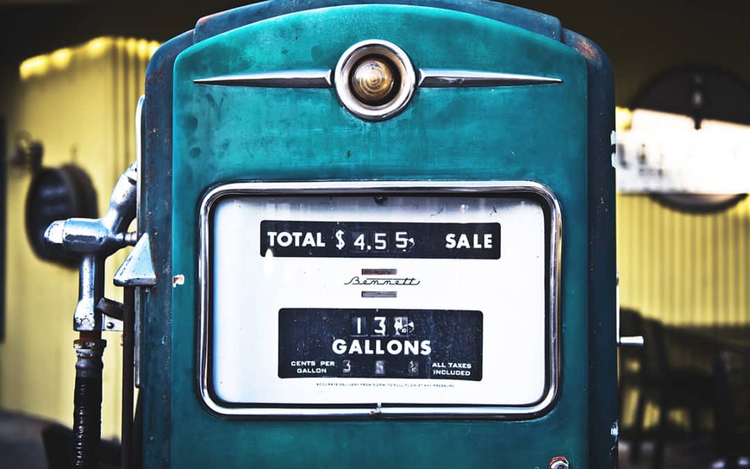 calculate gas mileage - gas pump